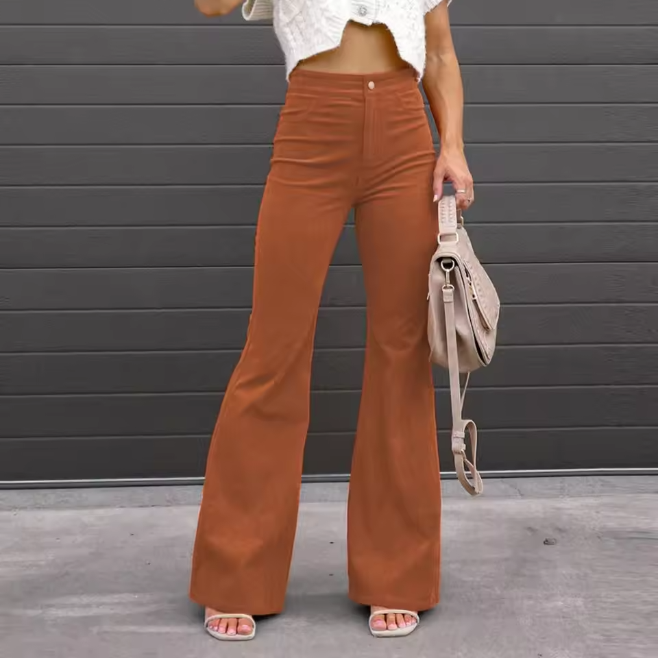 Lorenza - Pantalons évasés taille courbe