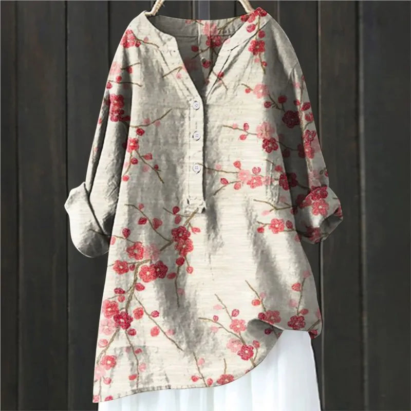 Poppy – Blusa Chic con Detalles Florales
