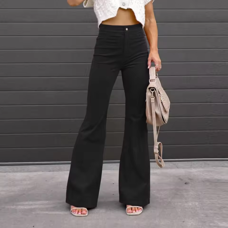 Lorenza - Pantalons évasés taille courbe