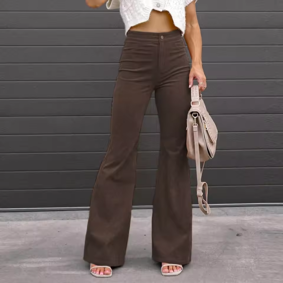 Lorenza - Pantalons évasés taille courbe
