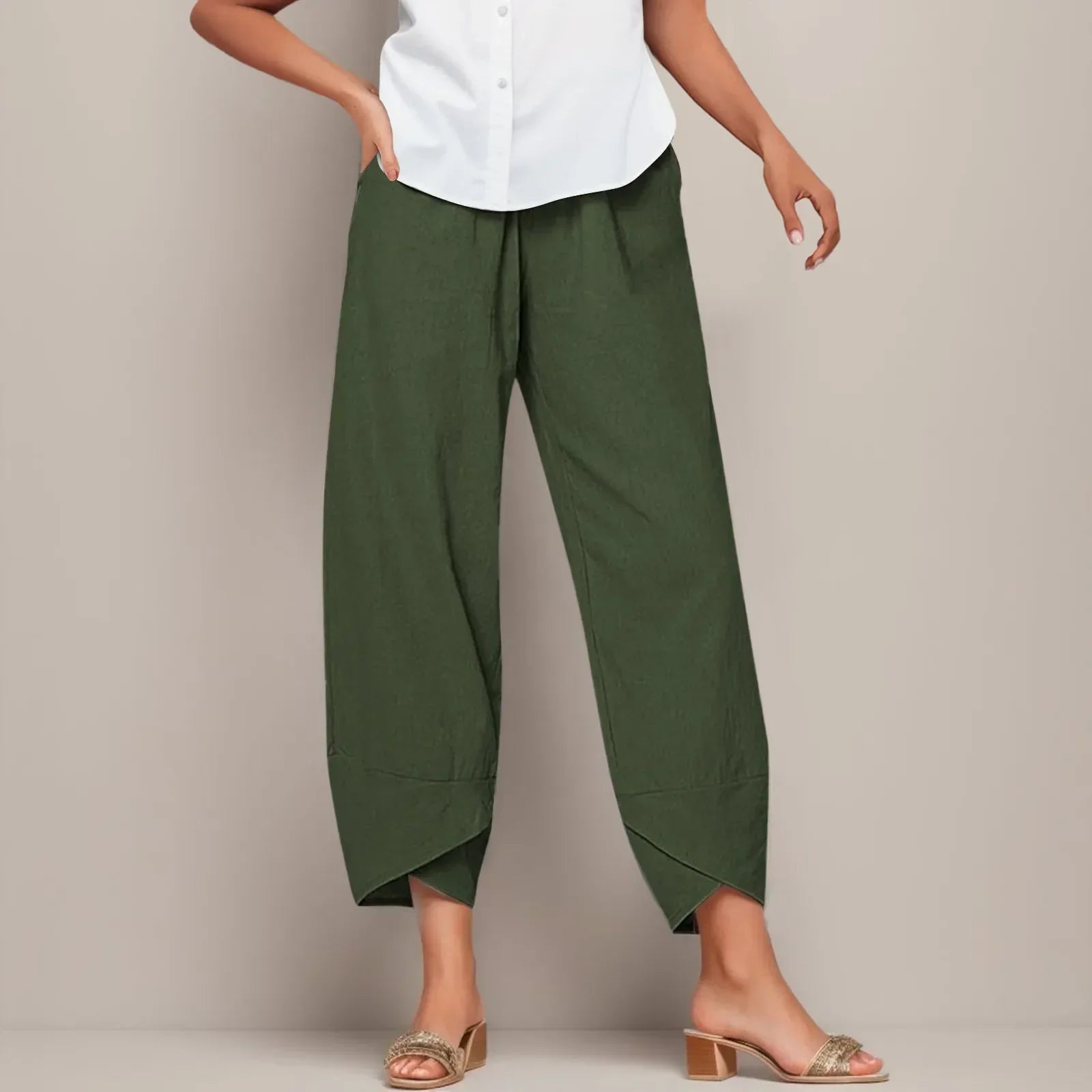 Layla - Pantaloni Casual a Vita Alta