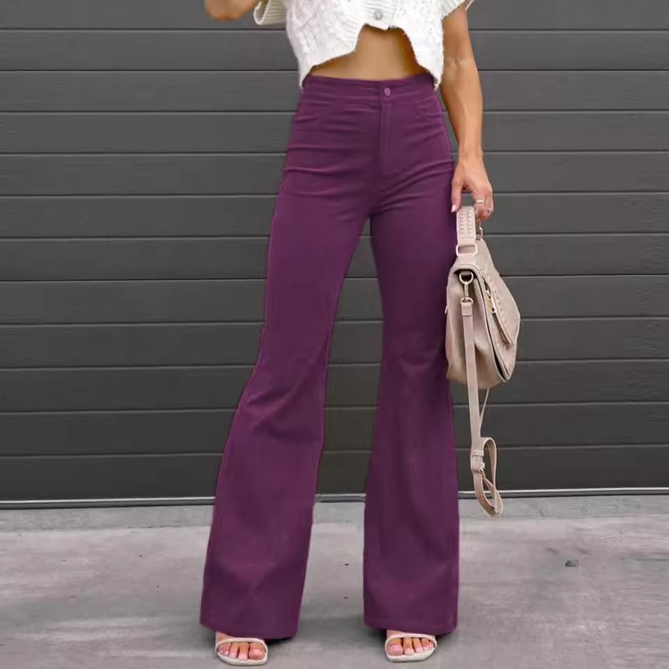 Lorenza - Pantalons évasés taille courbe