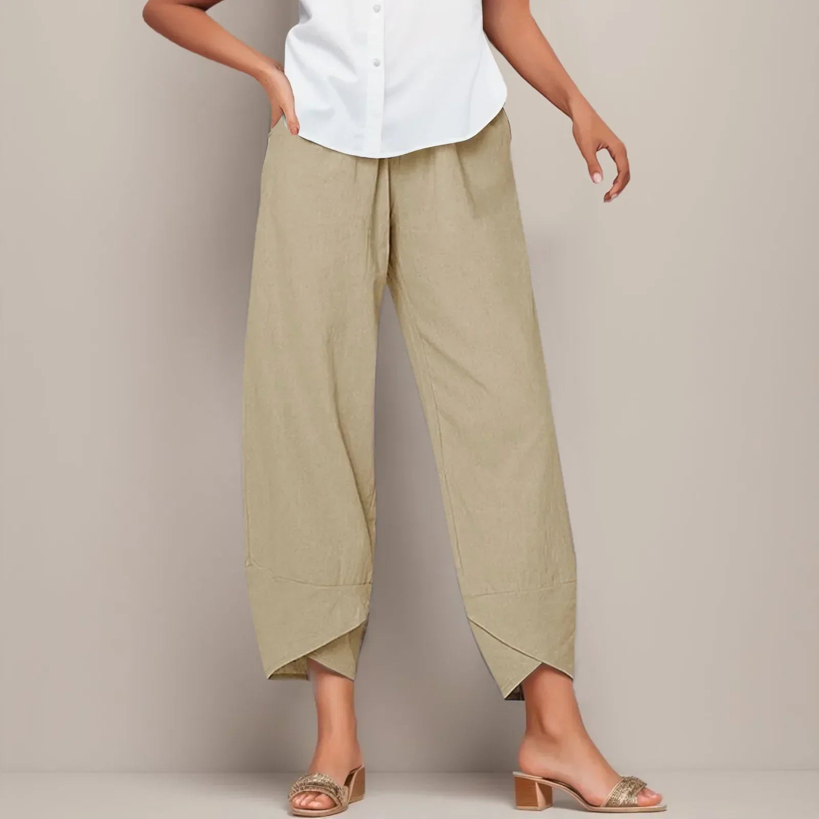 Layla - Pantaloni Casual a Vita Alta