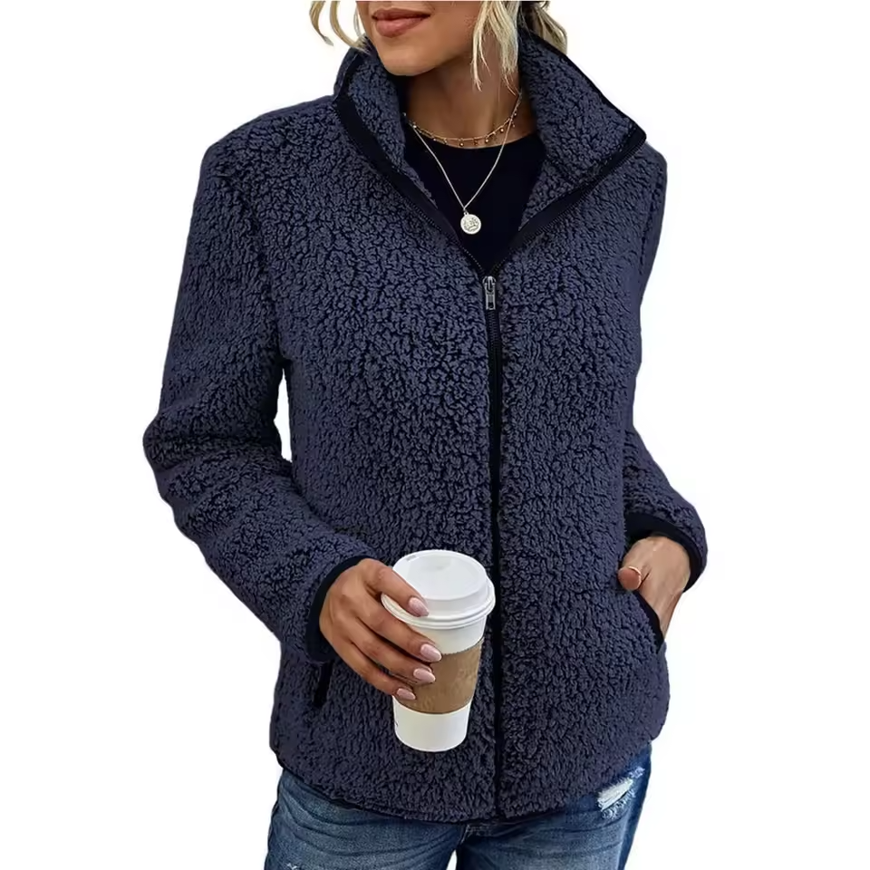 Zahra - Giacca con zip in pile