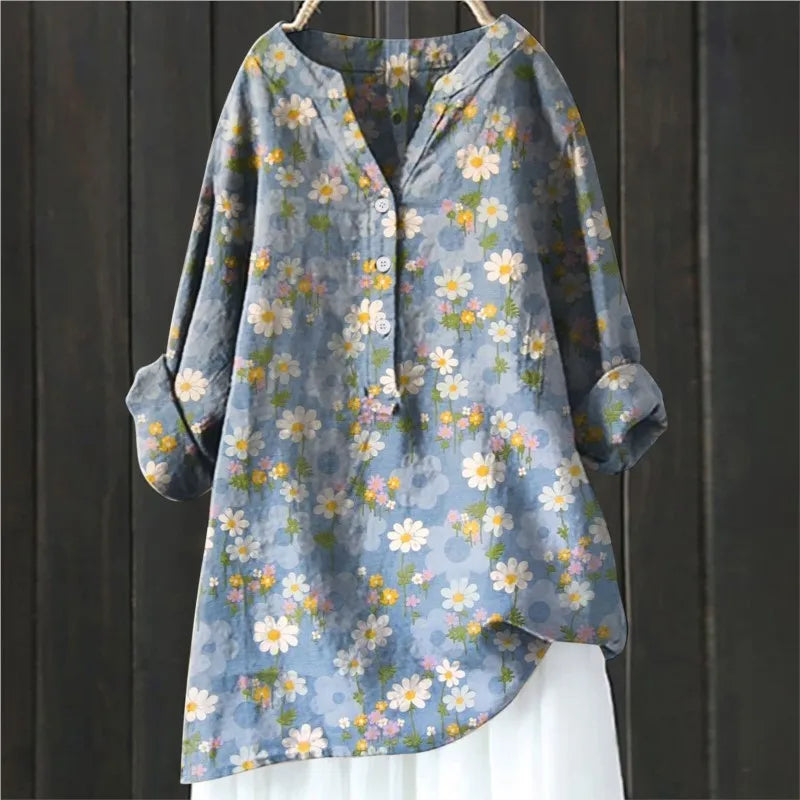 Poppy – Blusa Chic con Accenti Floreali
