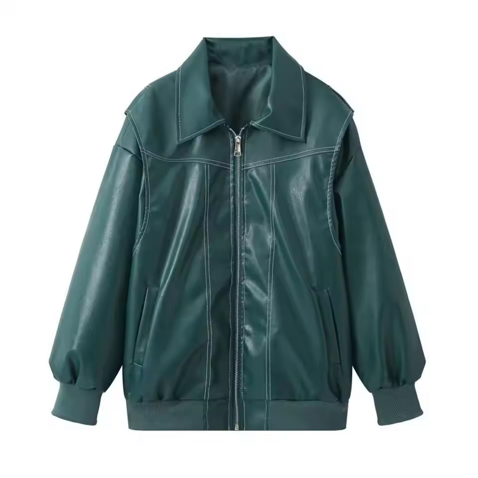 Amari - Chaqueta de cuero oversize