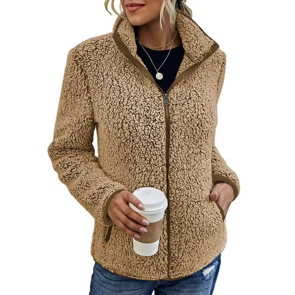 Zahra - Giacca con zip in pile