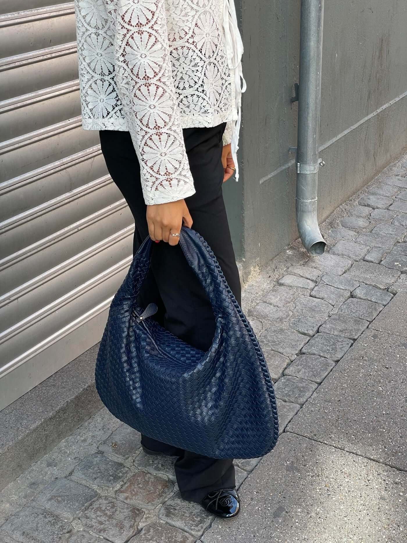Arielle - Bolso de hombro tejido XL