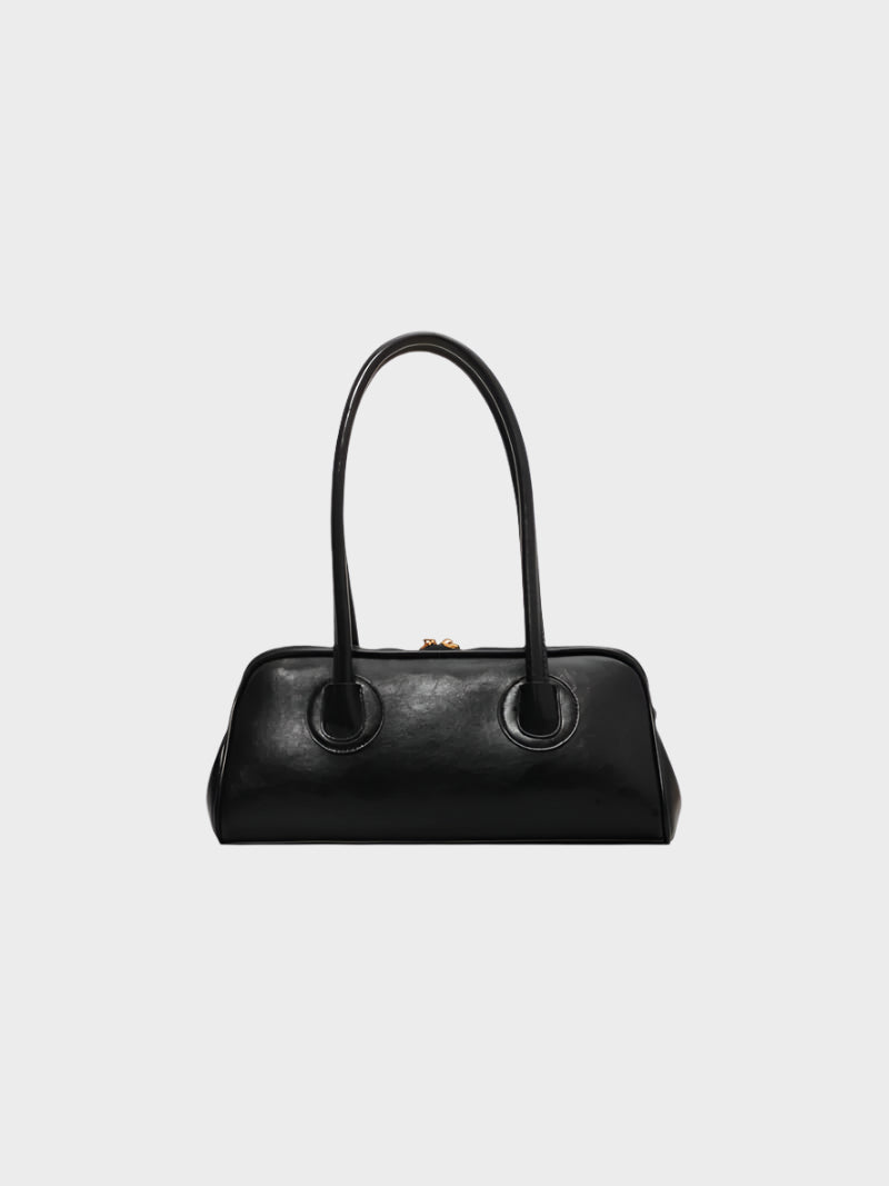 Lila - Bolso de hombro de cuero sintético con encanto vintage