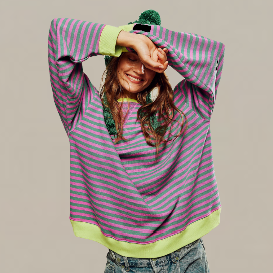 Zoe - Pull rayé oversize