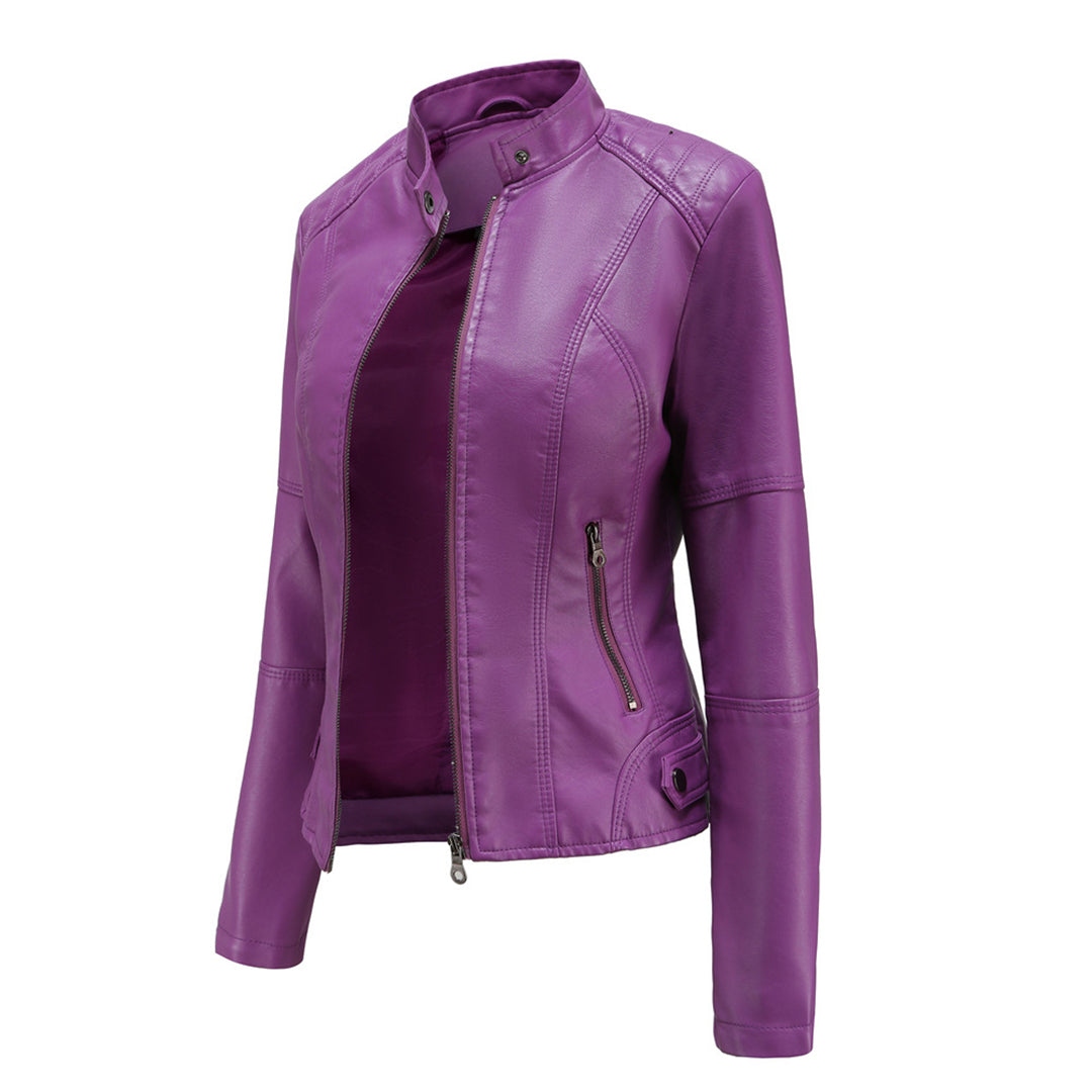 Audrey - Veste en cuir cintrée