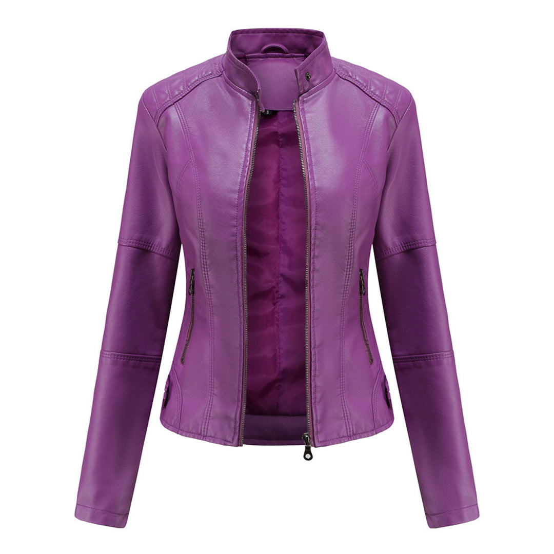 Audrey - Veste en cuir cintrée