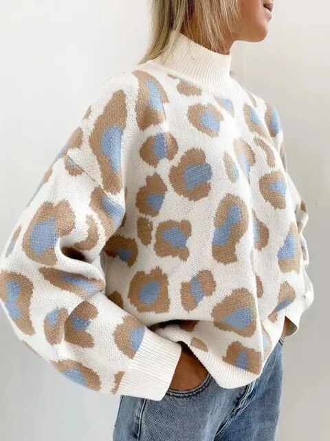 Ivy - Print Turtleneck Sweater