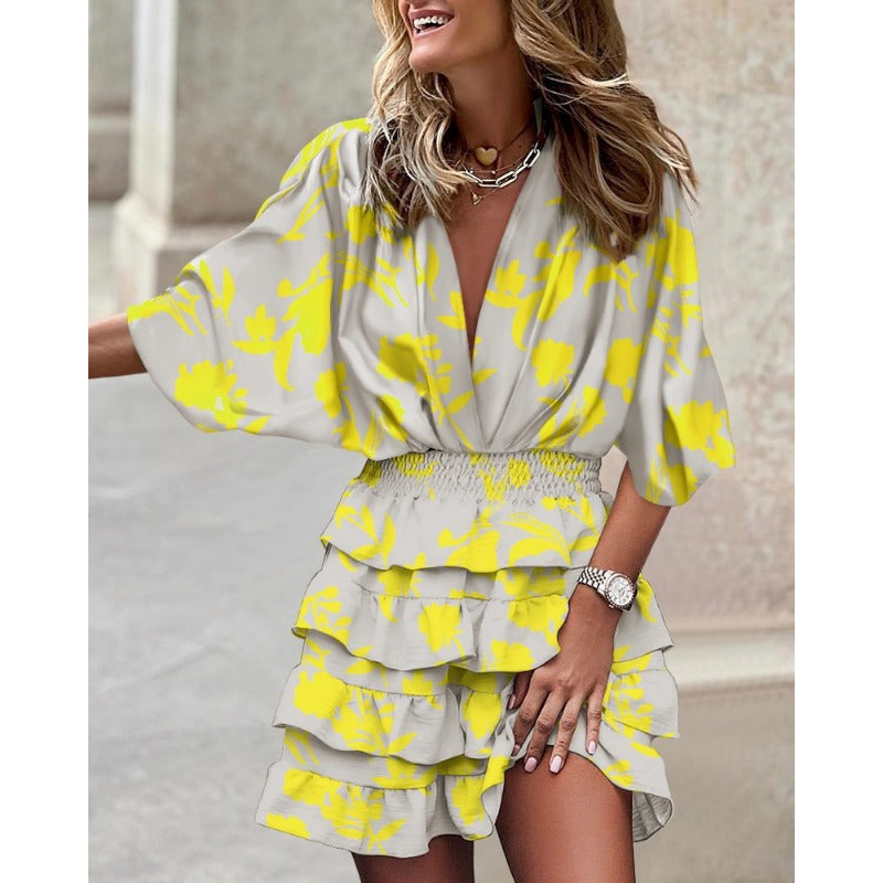 Ellie - Vestido Mini Floral Vibrante