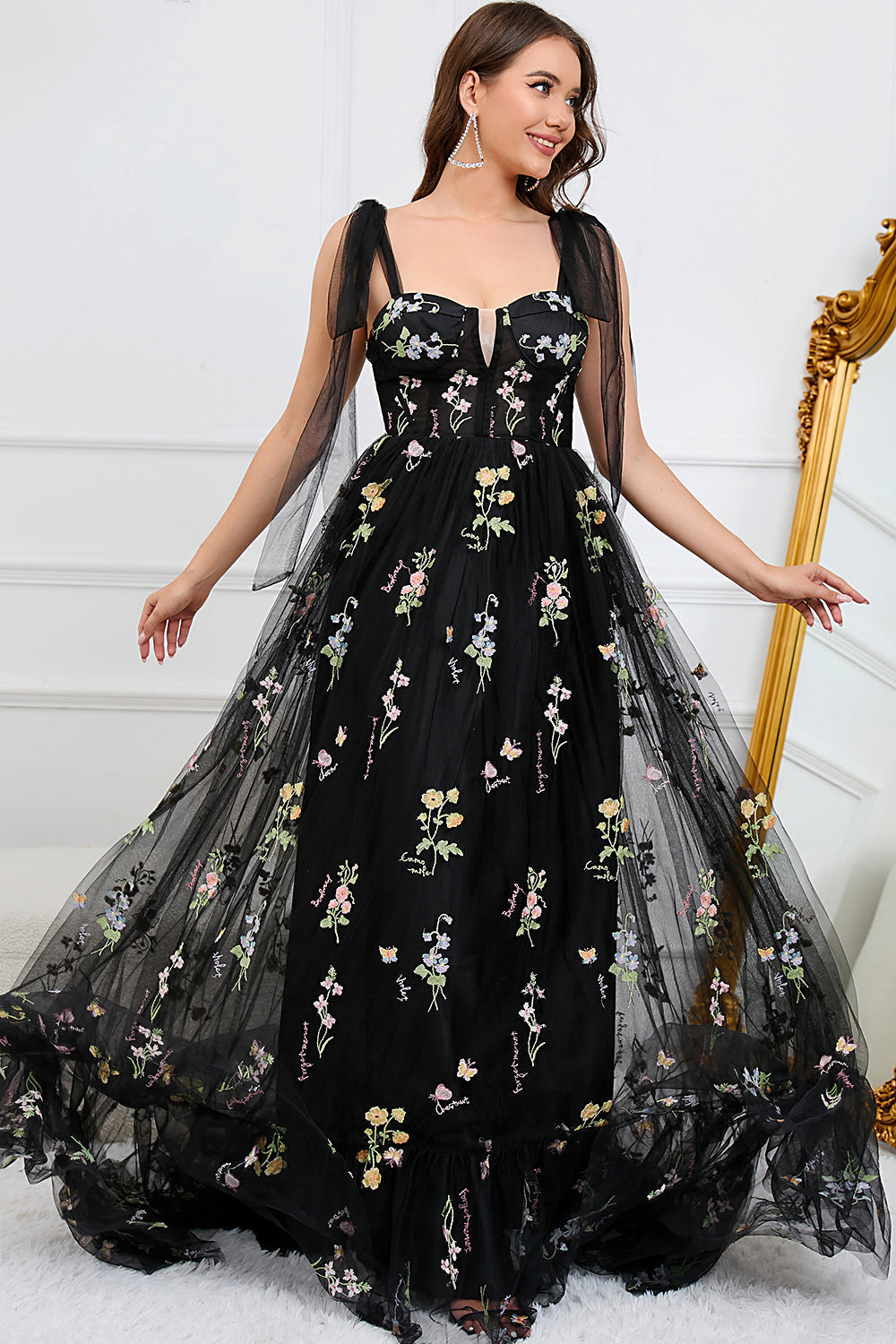 Macy - Vestito da sera trendy in tulle a linea ad A