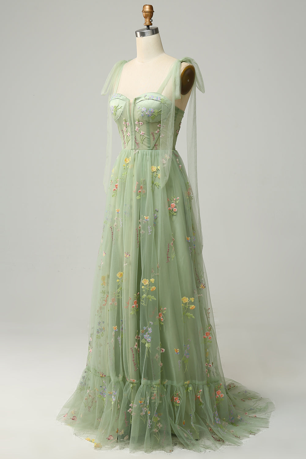 Macy - Vestido de Noche en Línea A de Tul a la Moda