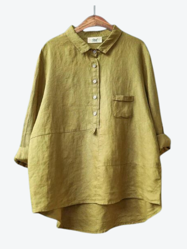Donna - Camicia da donna in lino a maniche lunghe