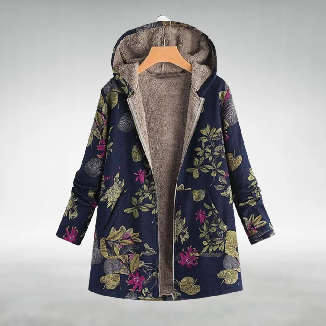 Hazel - Veste en polaire fleurie
