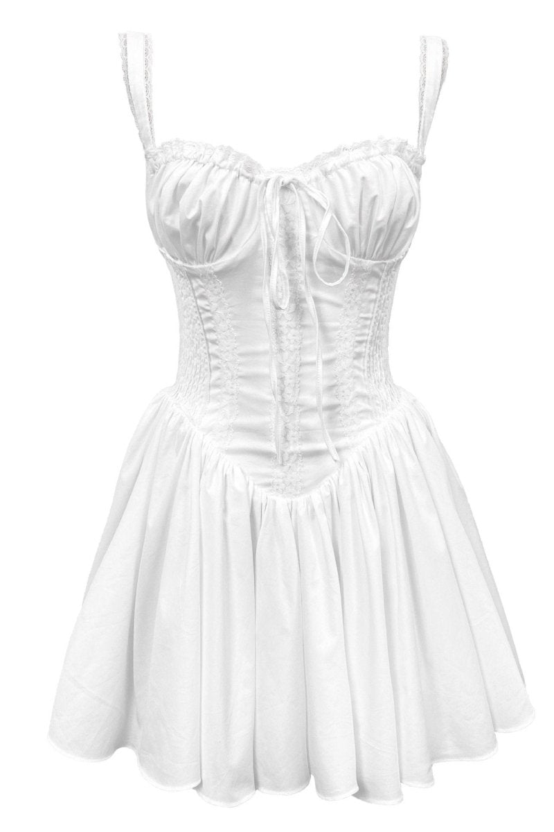 Clover - Mini Abito Corsetto Elegance in Pizzo e Raso per Cocktail