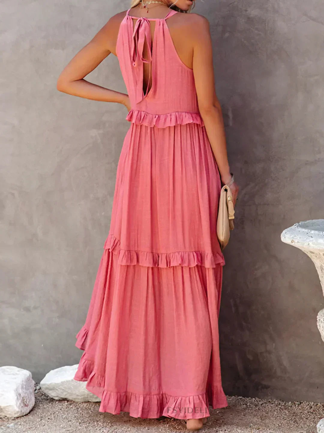 Clara - Vestito Halter con Volant e Tasche