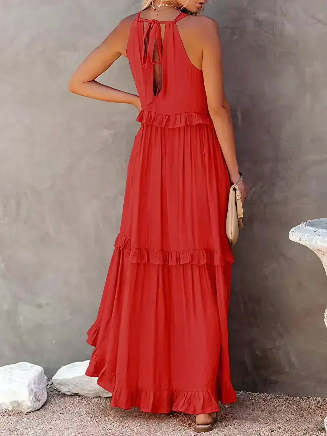 Clara - Vestito Halter con Volant e Tasche