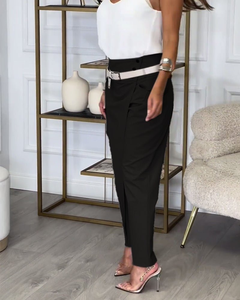 Bree - Pantaloni Patchwork con Cintura