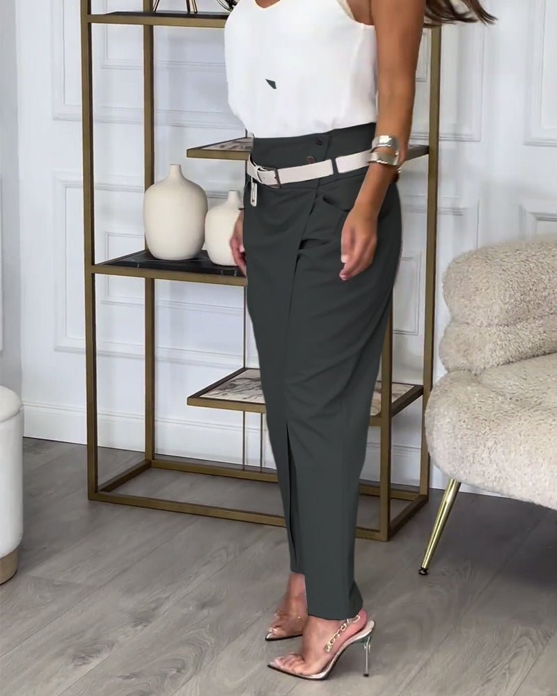 Bree - Pantaloni Patchwork con Cintura