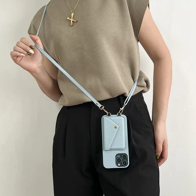 Catherine - Étui téléphone bandoulière avec cordon pour femmes