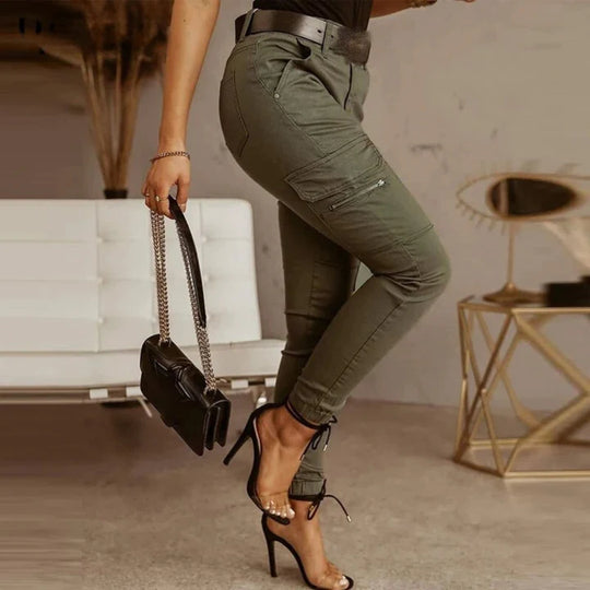Phoebe - Jeans cargo a vita alta