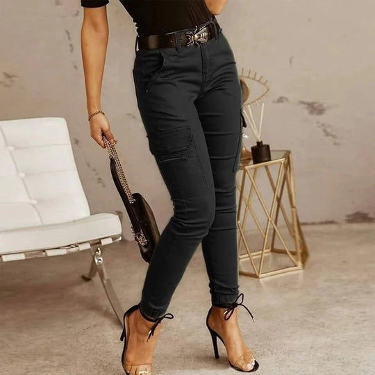 Phoebe - Jeans cargo a vita alta