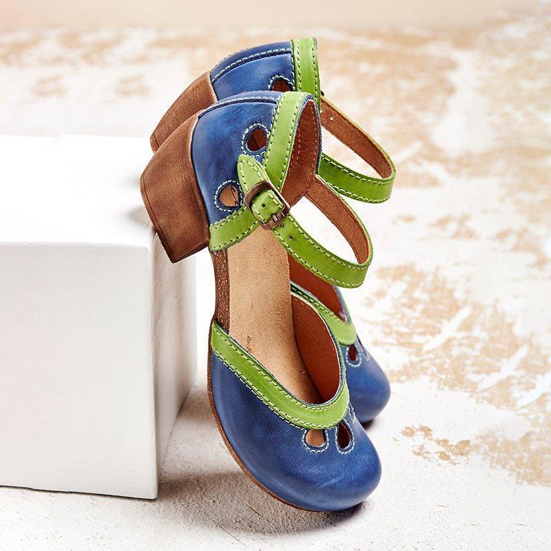 Nova - Sandalias cómodas con tacones bajos