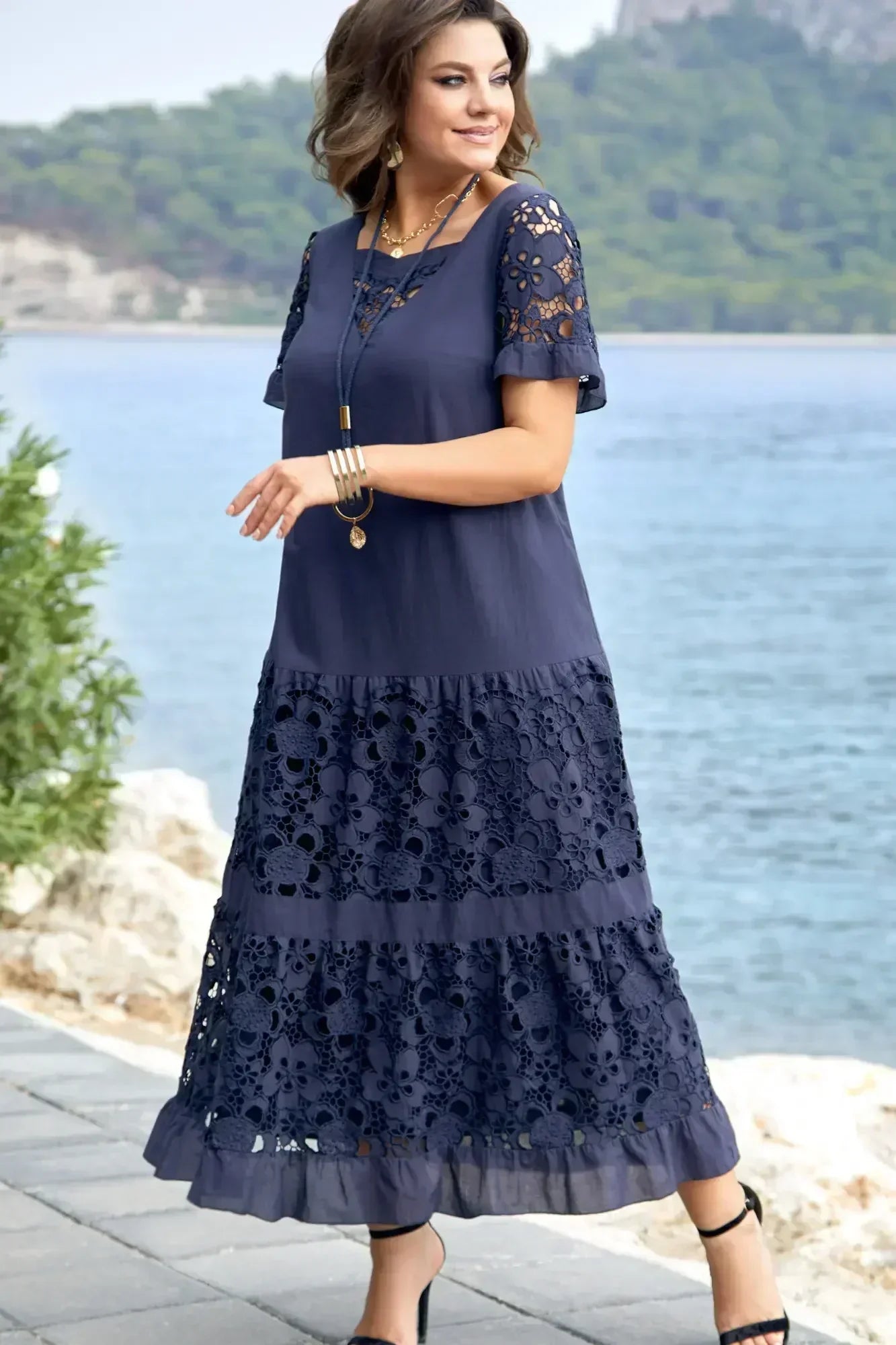 Delilah - Vestito che Copre la Pancia (Disponibile in Taglie Forti)