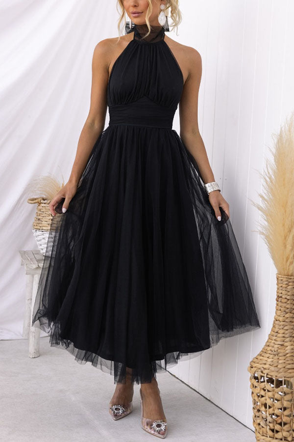 Alyssa - Abito Midi con Scollo a Halter