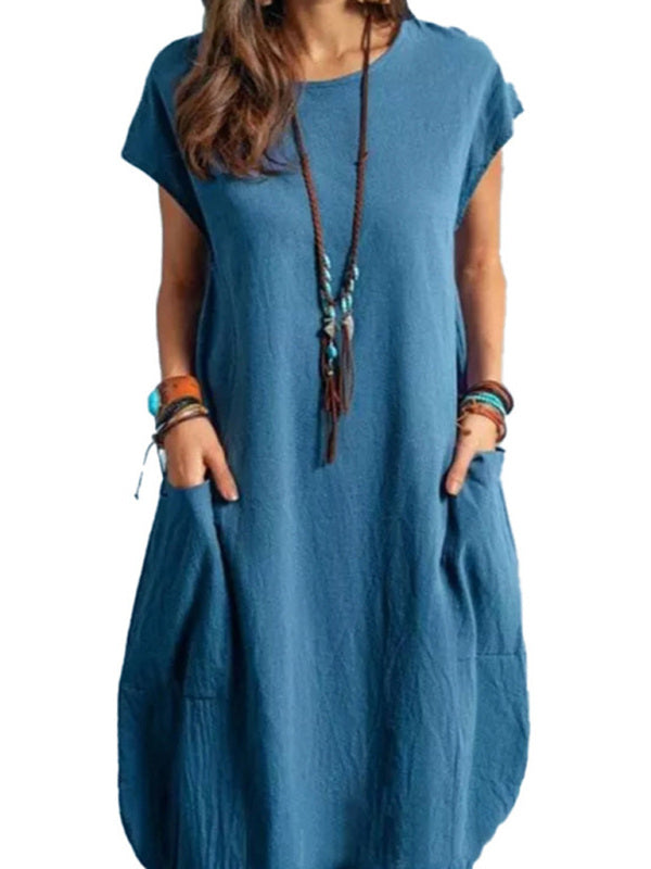 Talia - Loose Casual Dress with Pockets