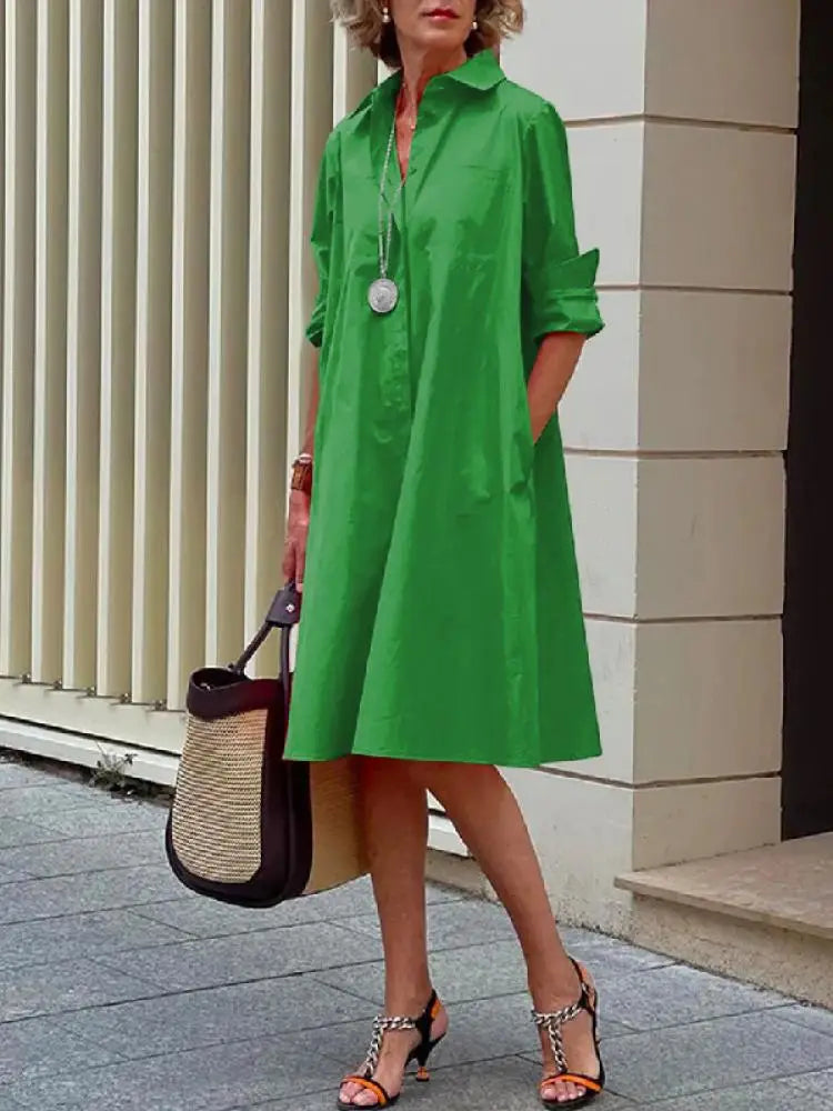 Clio - Vestito Camicia Morbido per uno Stile Casual e Versatile