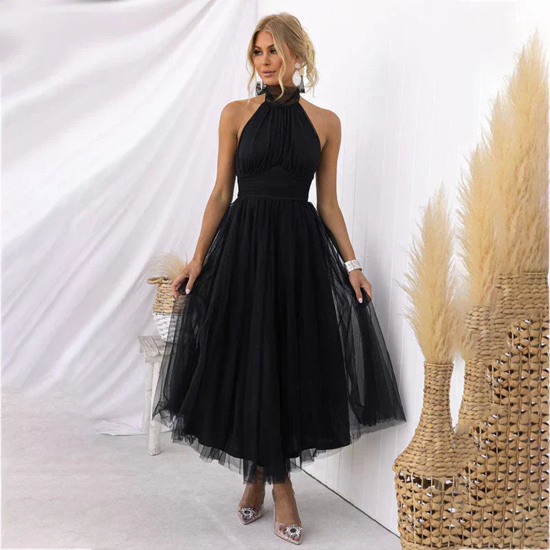 Alyssa - Abito Midi con Scollo a Halter