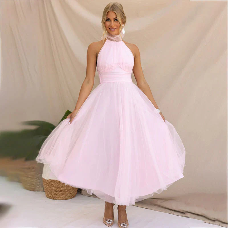 Alyssa - Abito Midi con Scollo a Halter