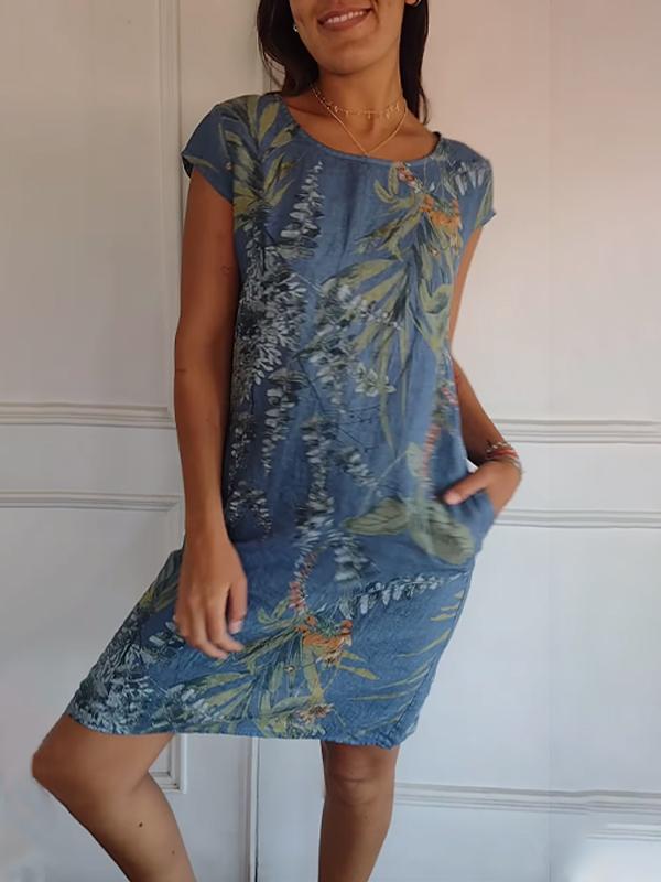 Havana - Vestido de verano estampado de corte relajado