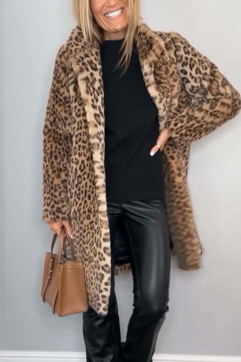 Cate - Manteau léopard de luxe