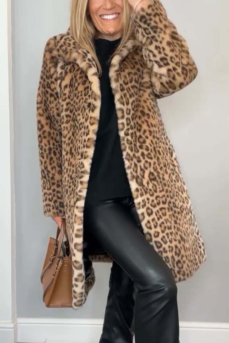 Cate - Manteau léopard de luxe
