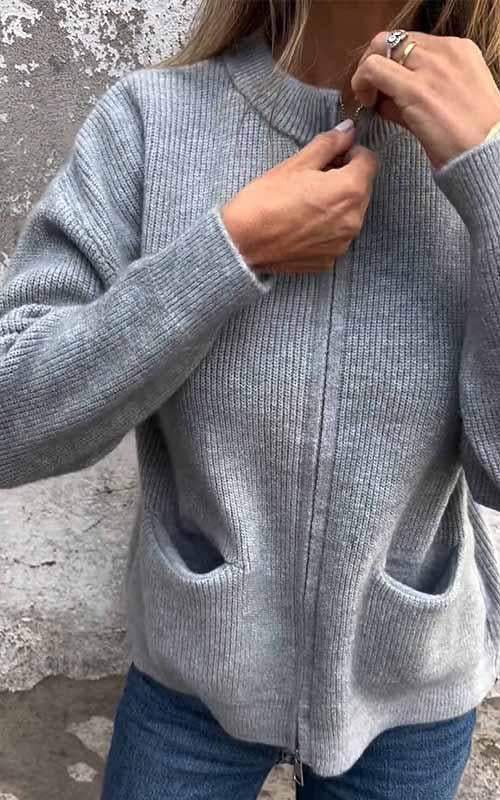 Josephine - Cardigan con zip