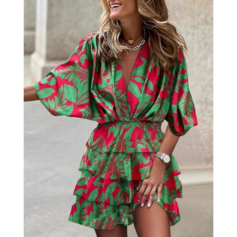 Ellie - Vestido Mini Floral Vibrante