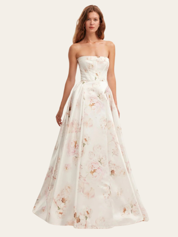 Ariana - Elegante Abito Lungo Senza Spalline