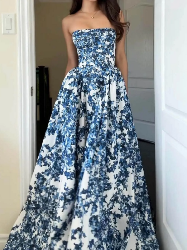 Ariana - Elegante Abito Lungo Senza Spalline