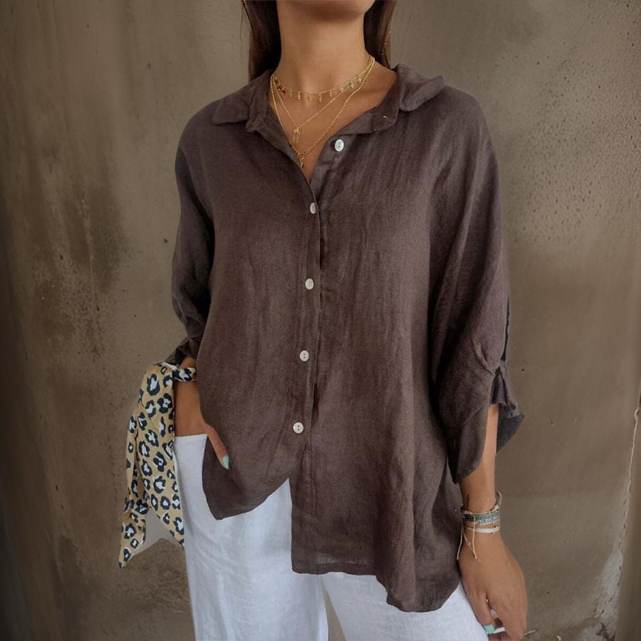 Sophia - Blusa senza tempo in misto cotone