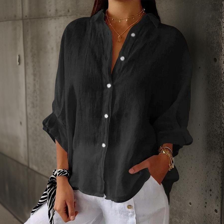 Sophia - Blusa Atemporal de Mezcla de Algodón