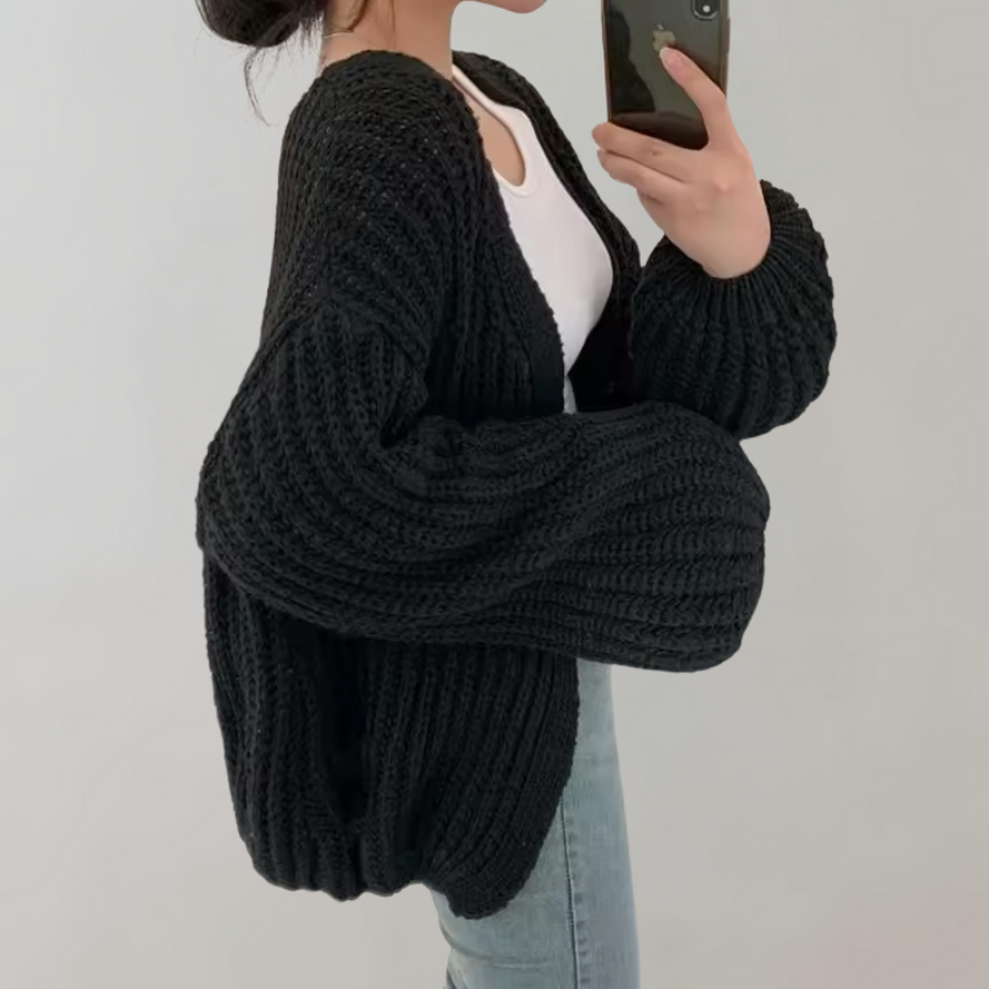 Savannah - Cardigan oversize en maille épaisse
