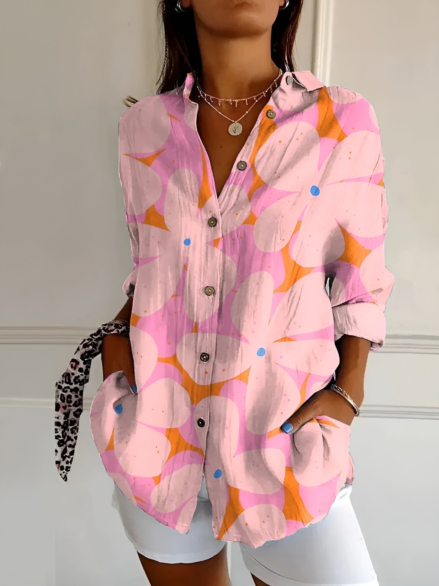 Ivy - Camicia a bottoni con motivo floreale Breeze