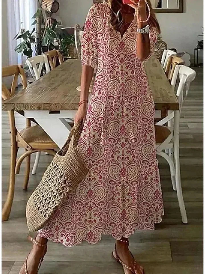 Eleanor - Vestido largo maxi con escote en V